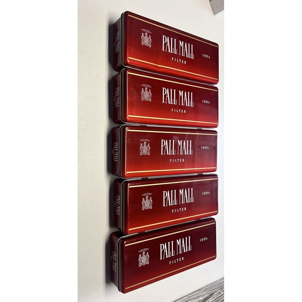 Vintage Pall‎ Mall Cigarette Tins Lot Of 5